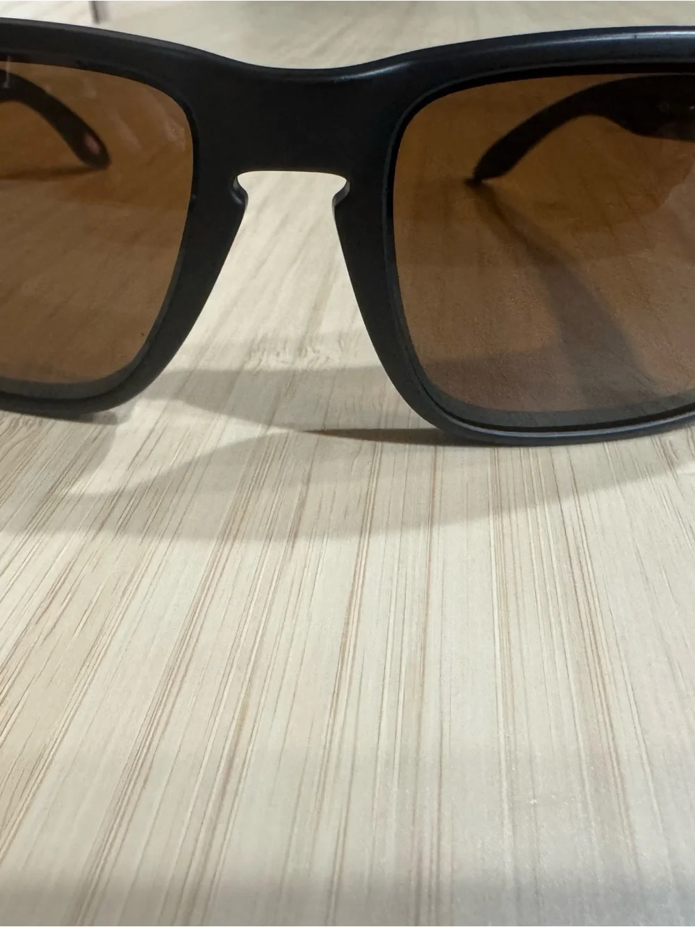 Oakley Black Sunglasses with Red Stripe and Gold Hardware
